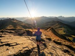 Ausblick vom Gipfel der Mittagspitze in Damüls