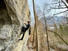 Einstieg zum Abendrot Klettersteig